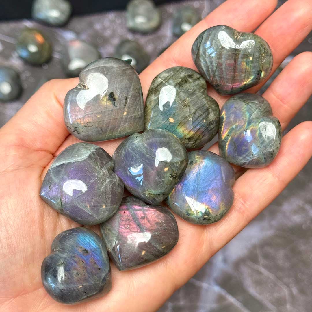 Naplemente Labradorit szív