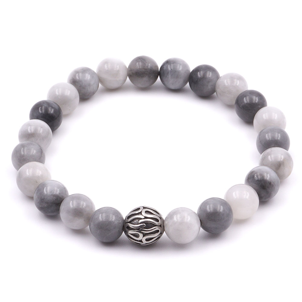 Raven - Prémium Sólyomszem karkötő acél dísszel