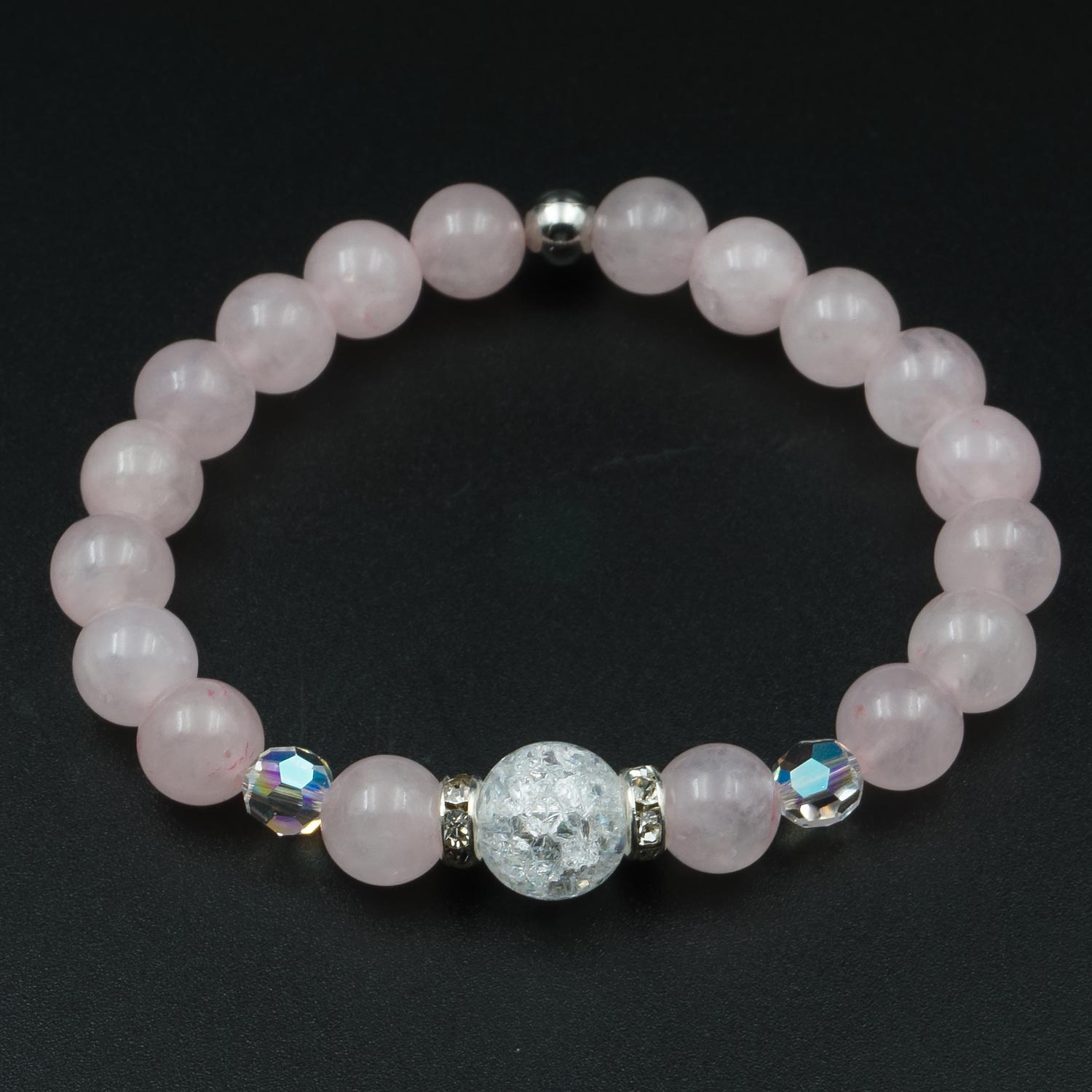 Ice Rose - Rózsakvarc karkötő