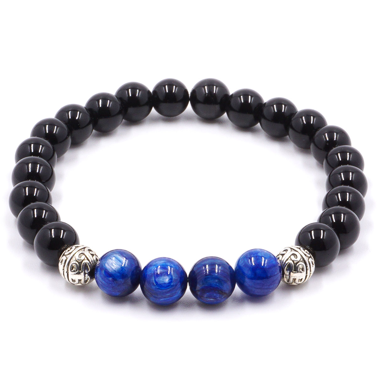 Men in Blue - Kianit és Ónix karkötő