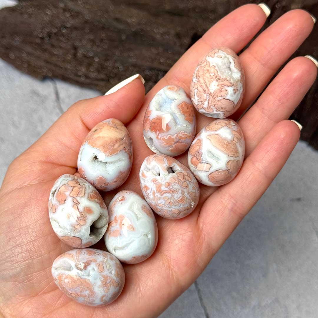 Mexikói Pink Crazy Achát tojás