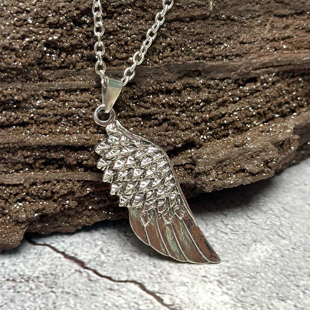 Angyalszárnyas rozsdamentes acél nyaklánc - Image 4