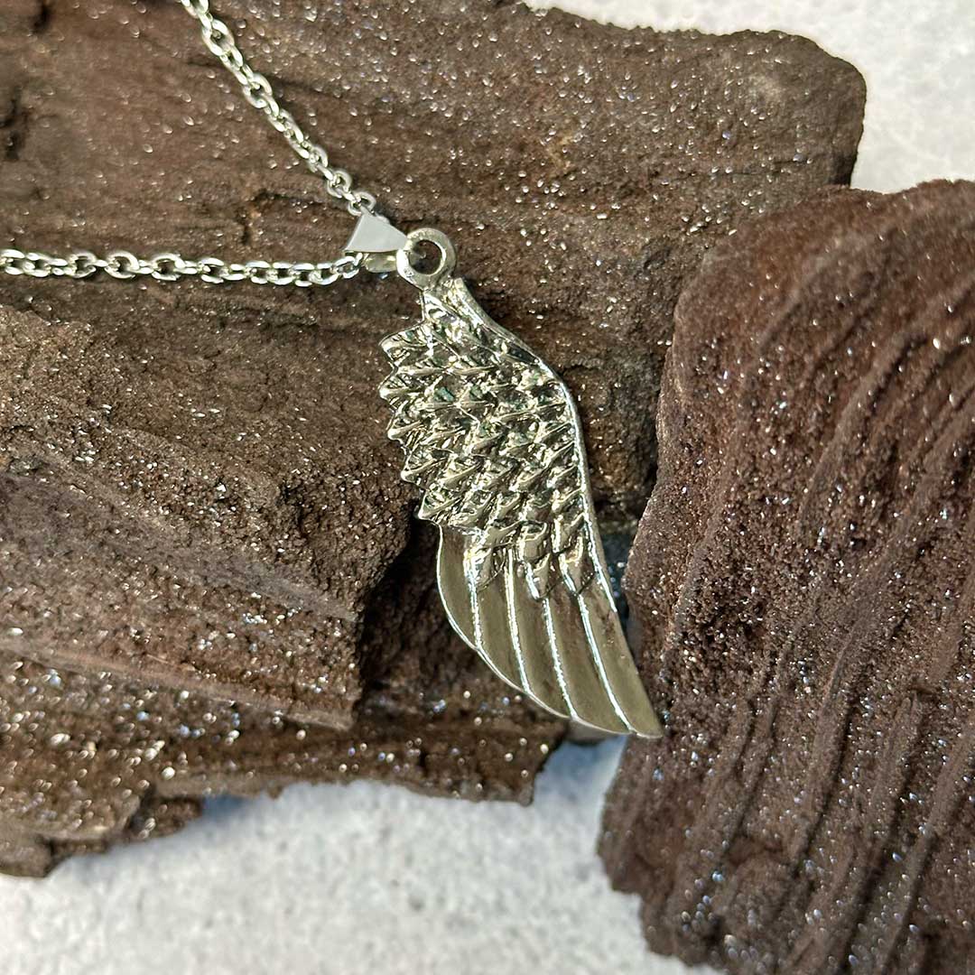 Angyalszárnyas rozsdamentes acél nyaklánc - Image 3