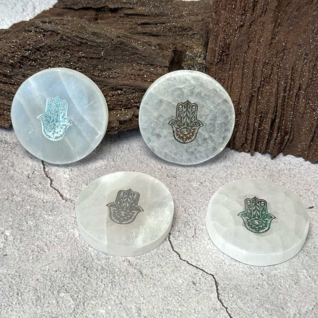 Szelenit korong - hamsa keze szimbólummal - Image 3