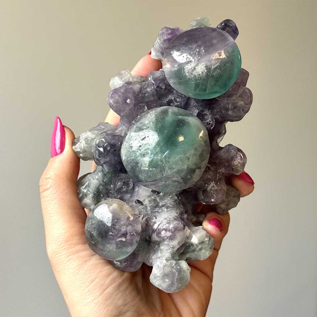 Fluorit gombatelep faragvány (2)