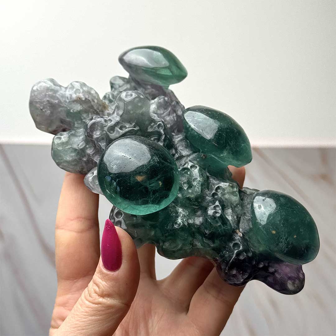 Fluorit gombatelep faragvány (3)