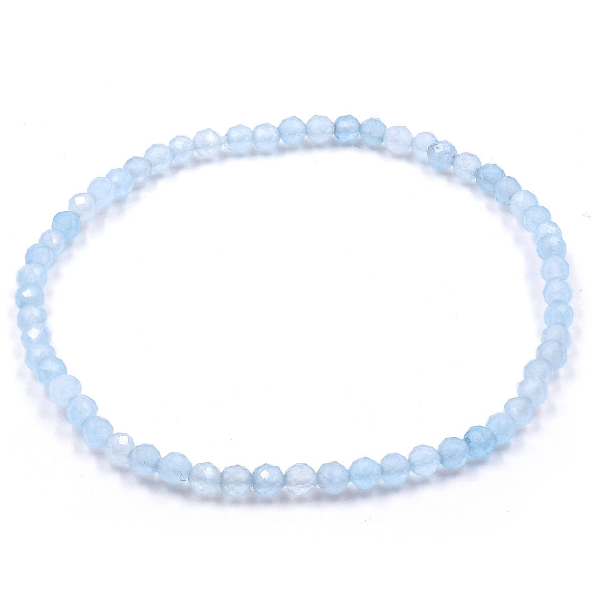 Akvamarin mini fazettált karkötő