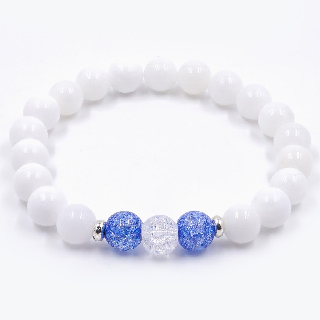 Arctic - Tejkvarc és hegyikristály karkötő