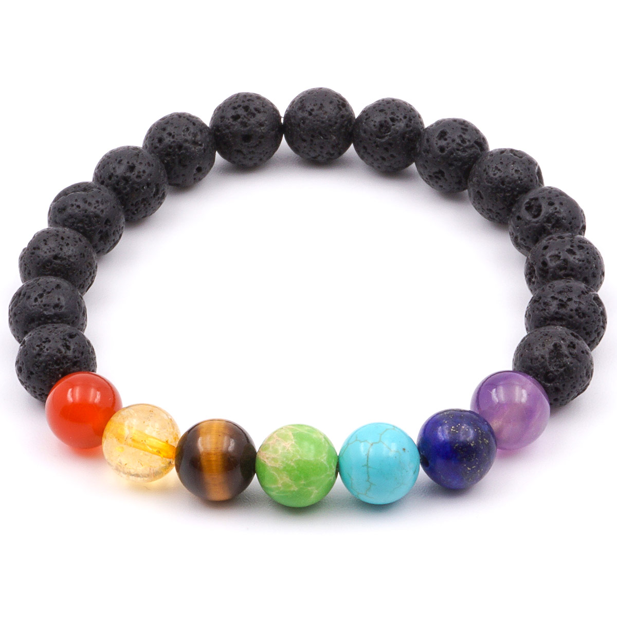 Csakra karkötő III. - Lávakő karkötő