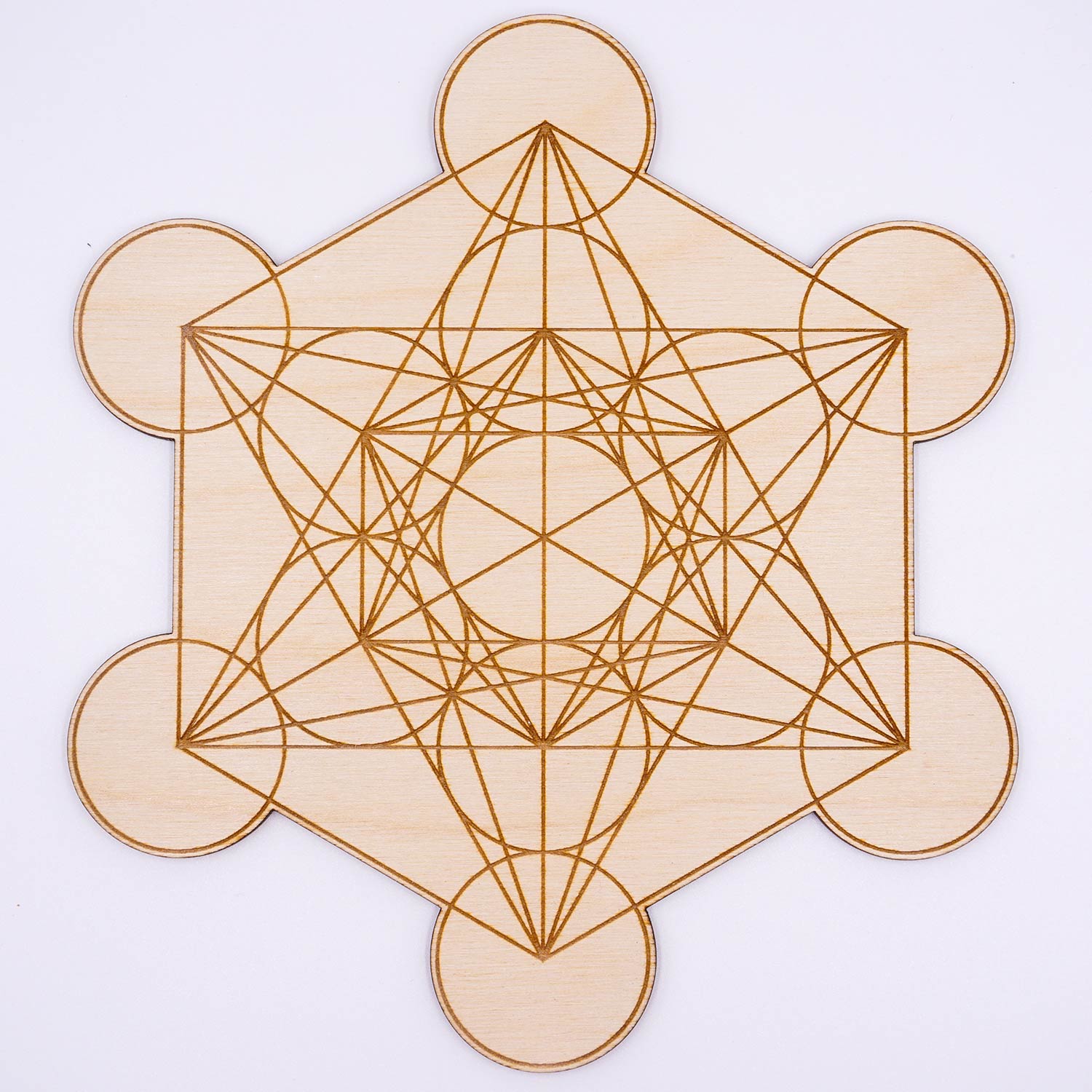 Metatron Kocka - Fa kristályrács, kristály rendező - 20 cm