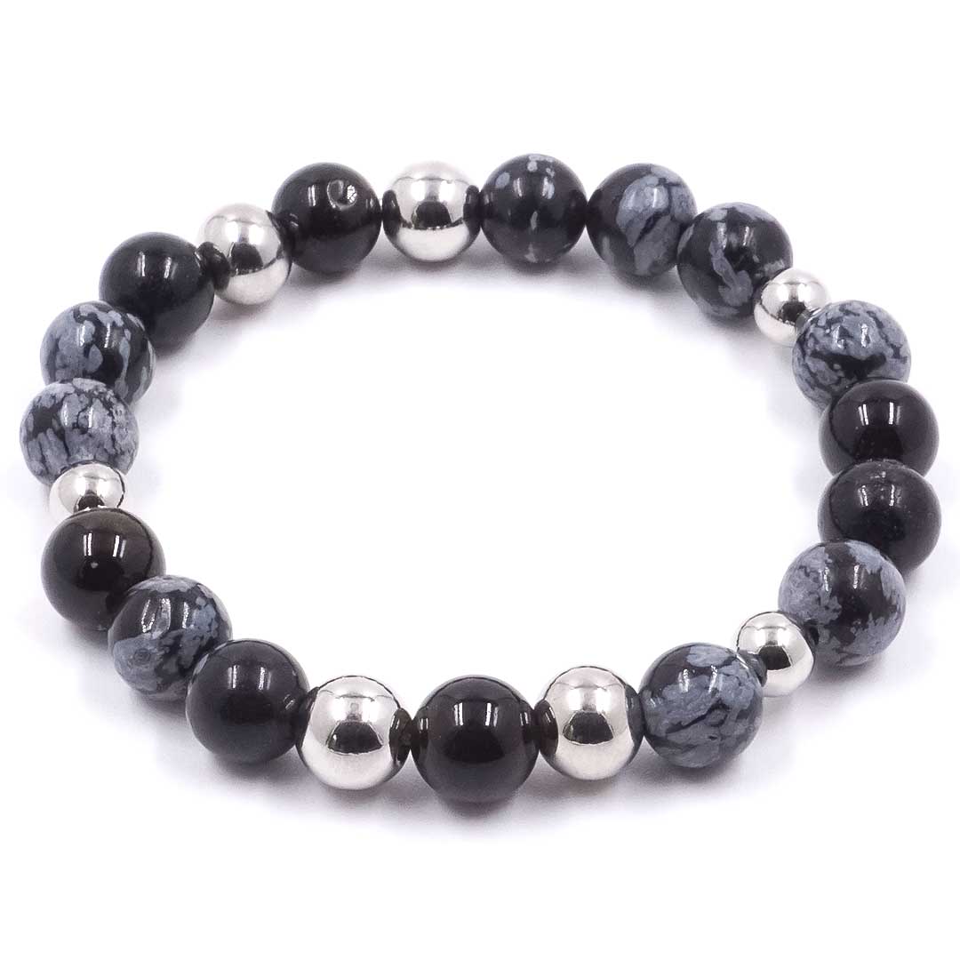 Ghost Stories - Hópehely Obszidián és Ónix karkötő