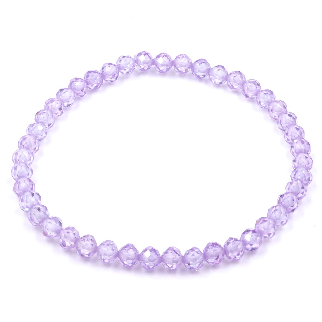 Levendula Cirkon fazettált karkötő