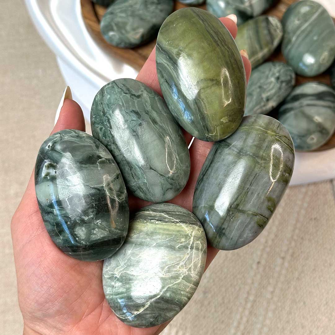 Szerpentin extra nagy marokkő