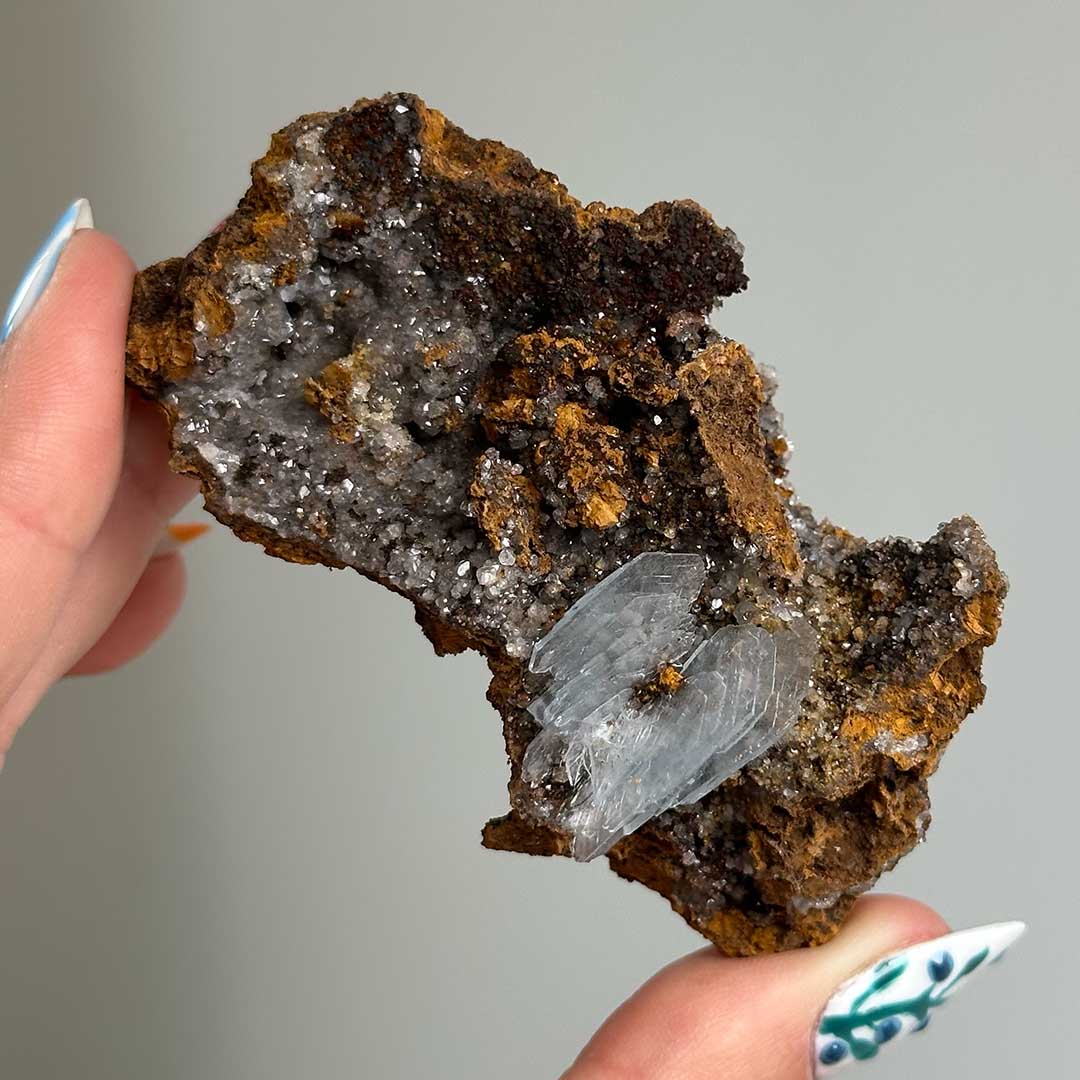 Marokkói kék barit goethittel és limonittal (2)