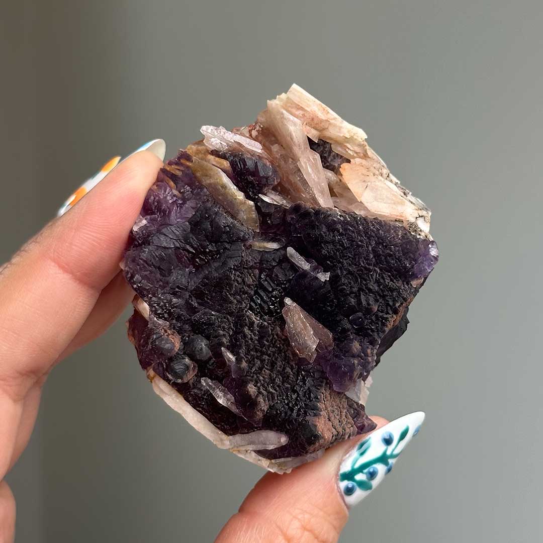 Lila Fluorit Barit lemezekkel (3) - ritkaság