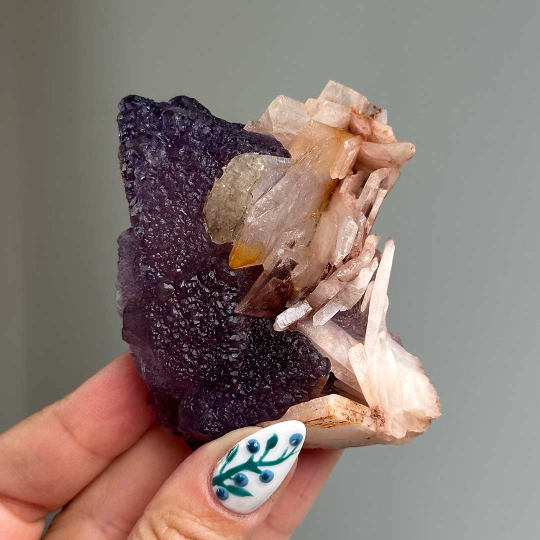 Lila Fluorit Barit lemezekkel (2) - ritkaság