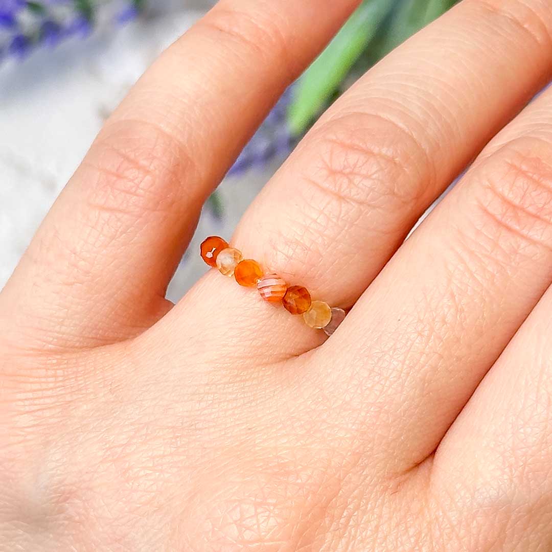 Karneol ásvány gyűrű