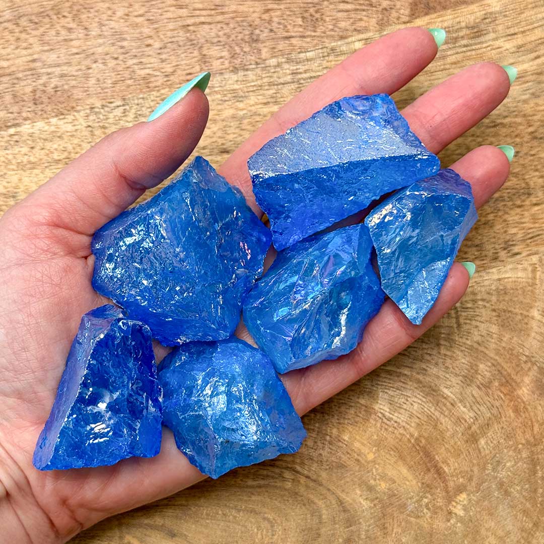 Aqua aura kvarc nyers ásvány