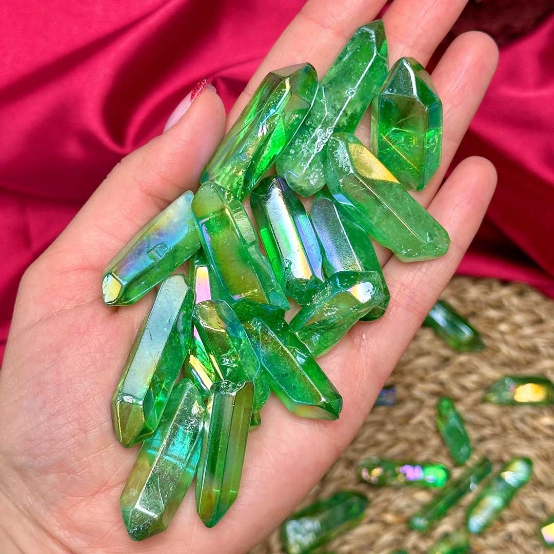 Neonzöld aura kvarc