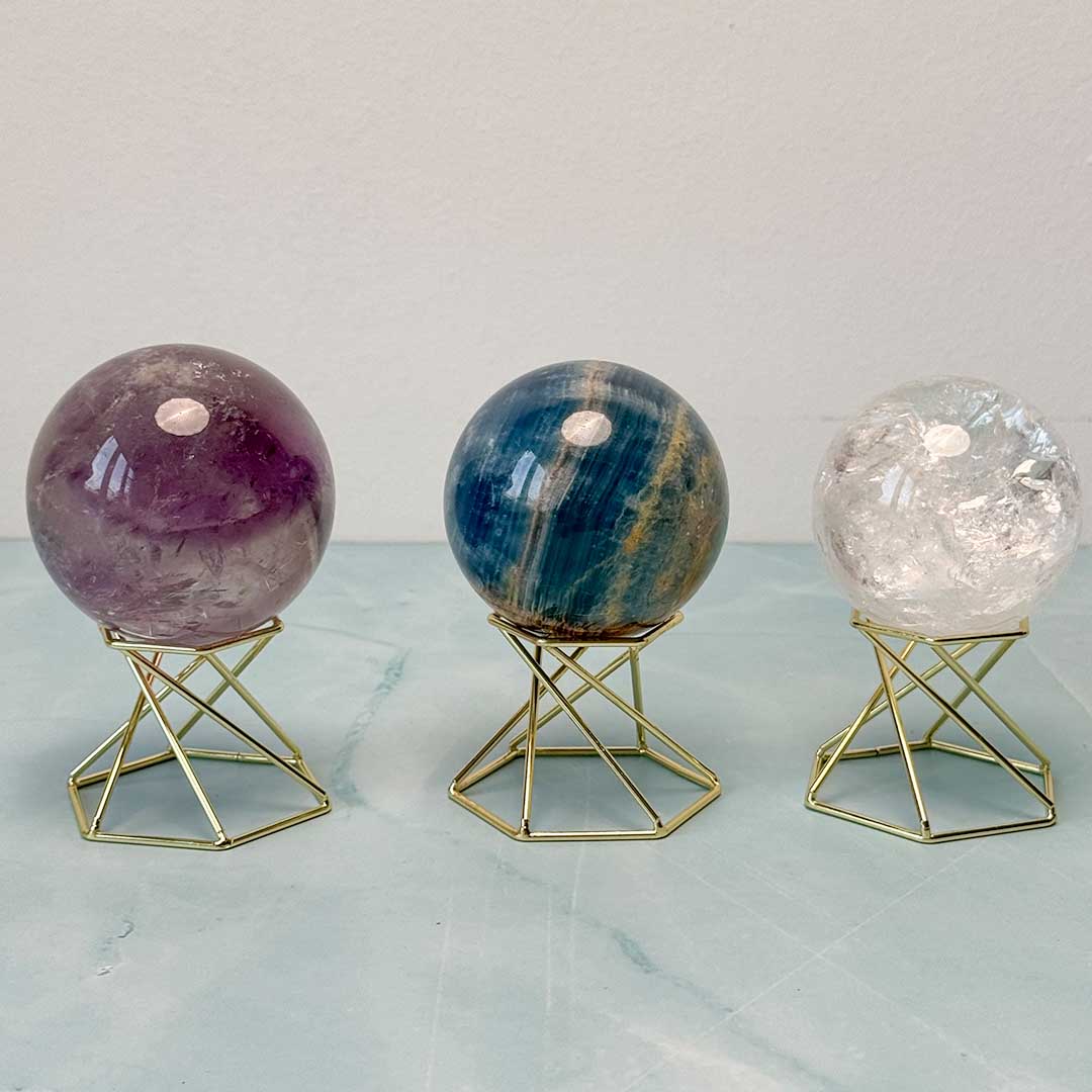 Aranyszínű fém csavart golyó tartó állvány - Image 2