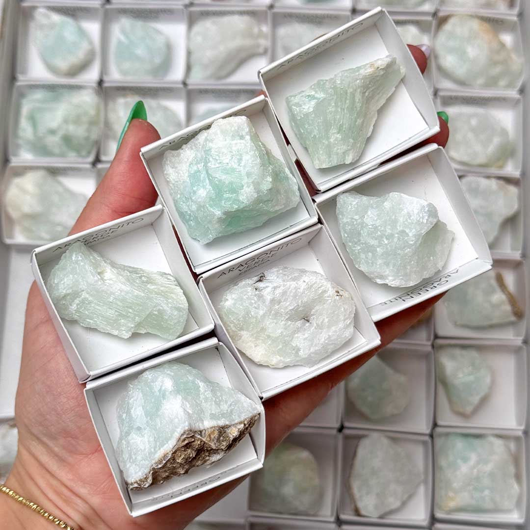 Kék aragonit nyers ásvány