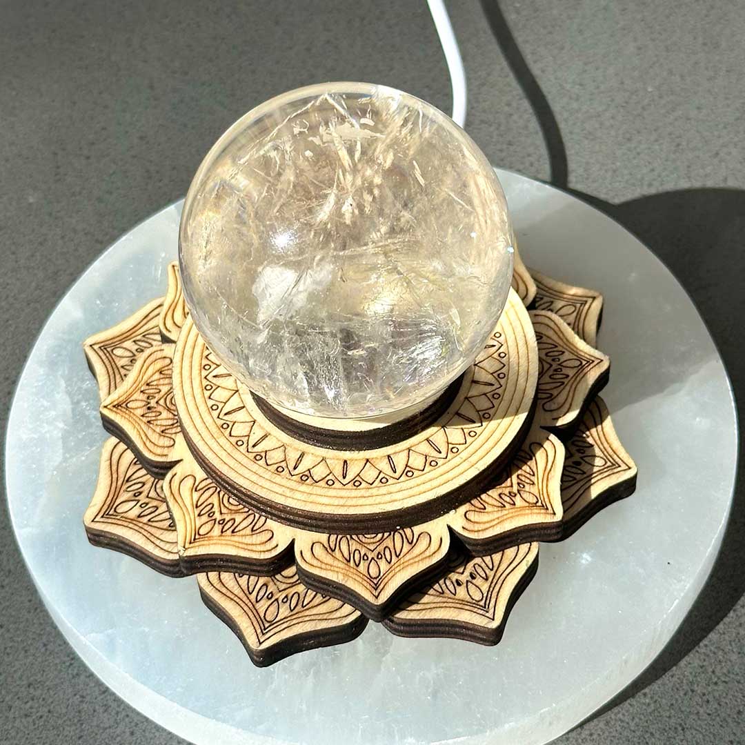 Mandala-Lótuszvirág mintás világító golyótartó