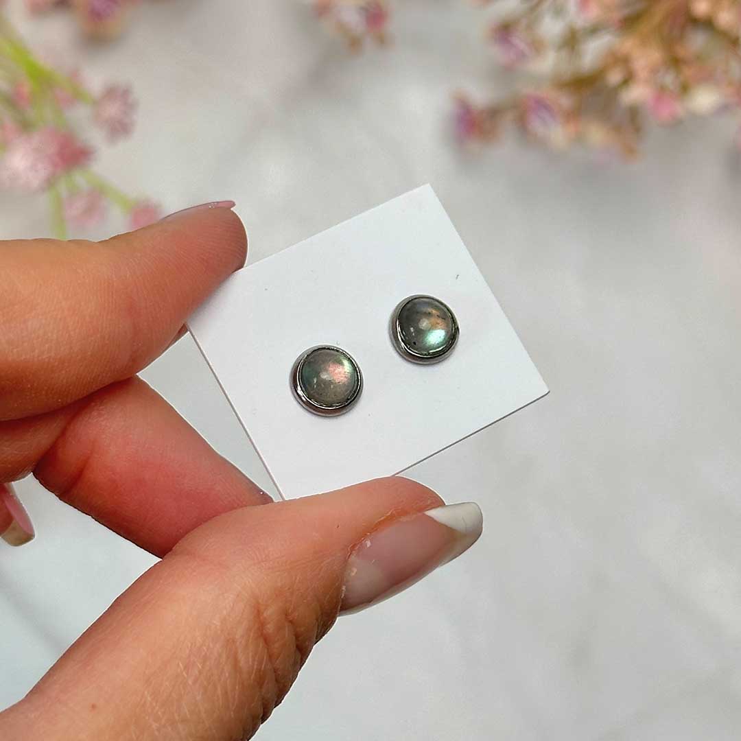 Labradorit nemesacél fülbevaló - Image 2