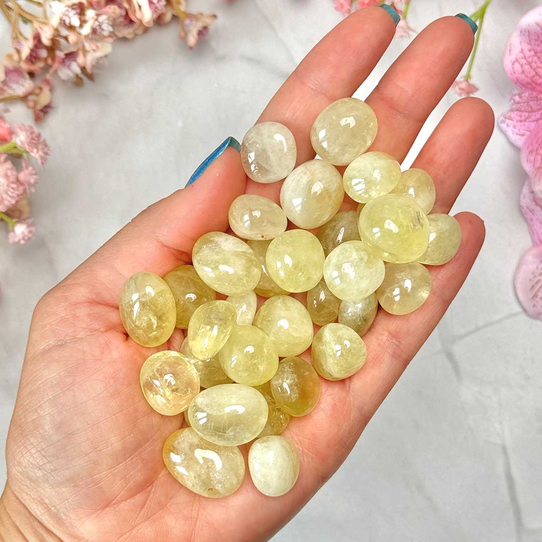 Citromkvarc kis marokkövek 3 db-os csomag