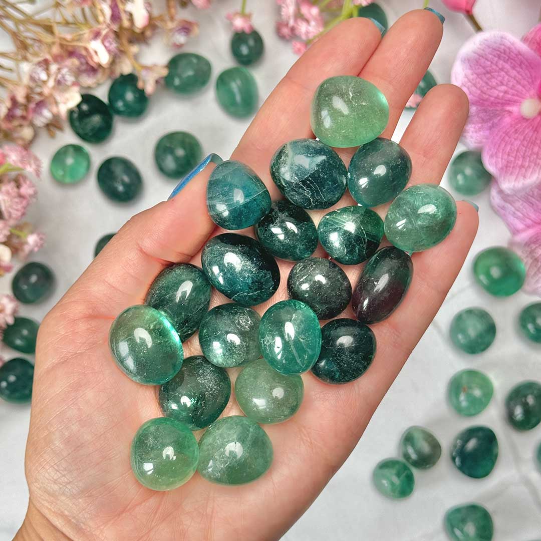 Kék fluorit kis marokkő