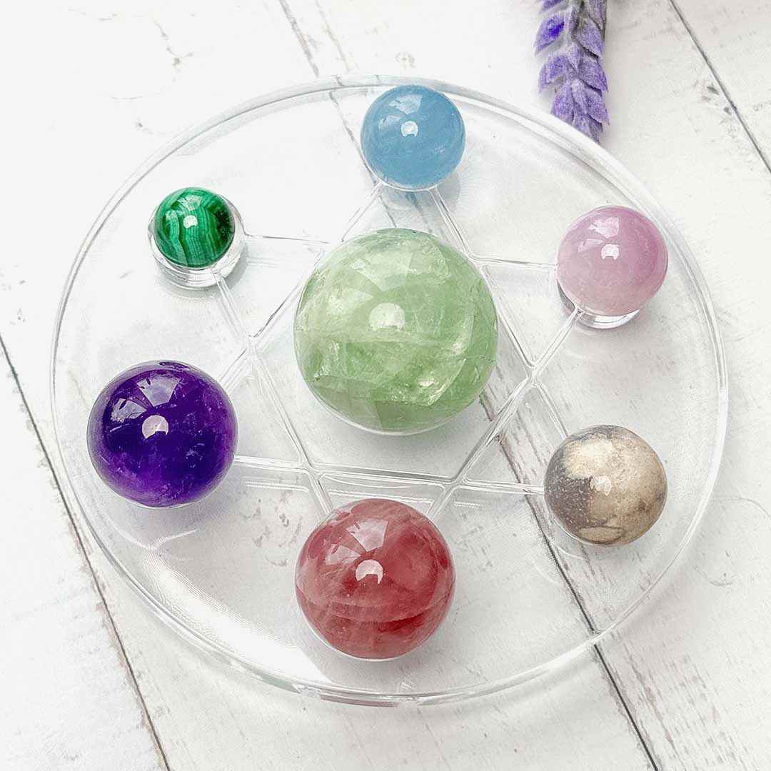 Golyótartó kristályrács, metatron kocka plexi