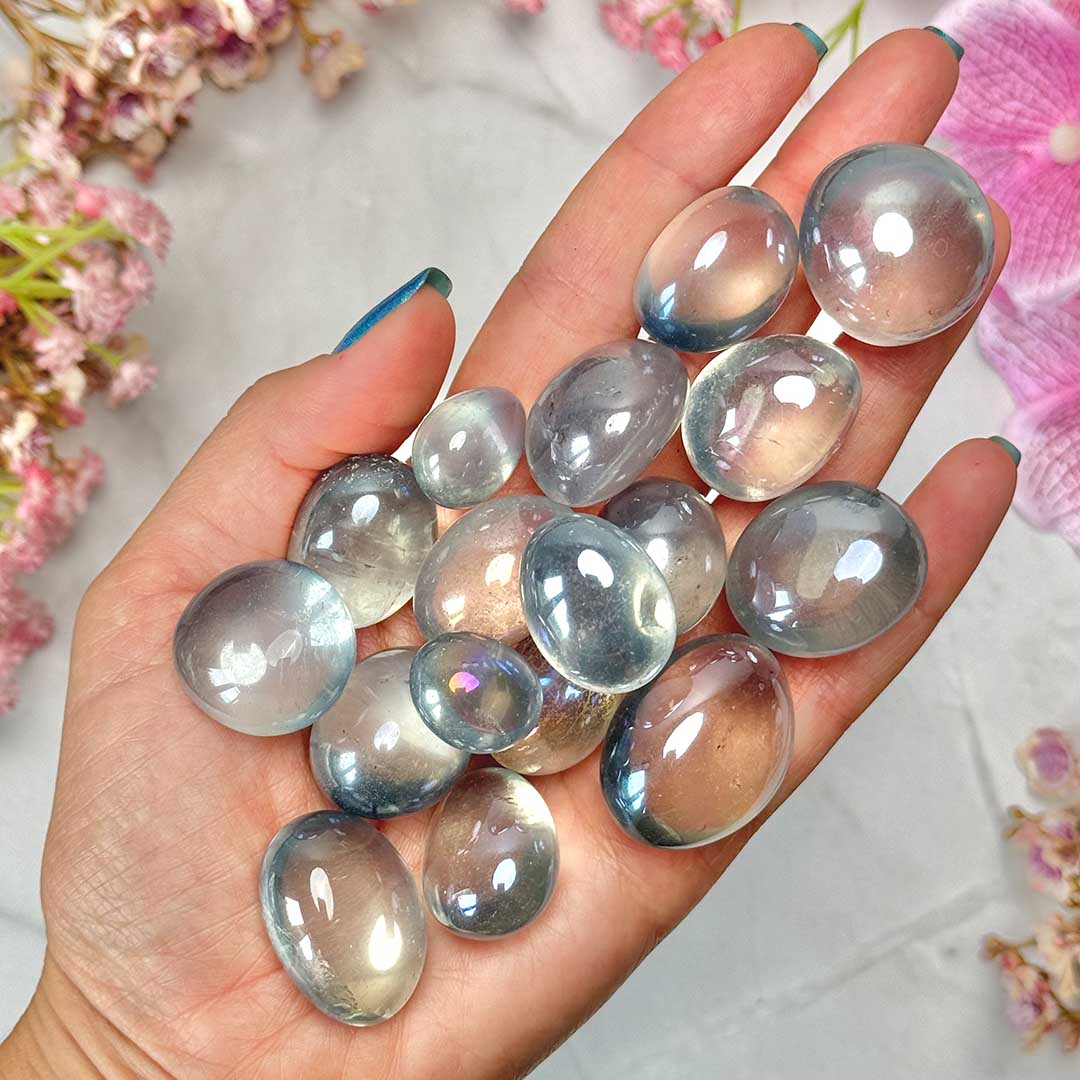 Ezüst aura kvarc marokkő