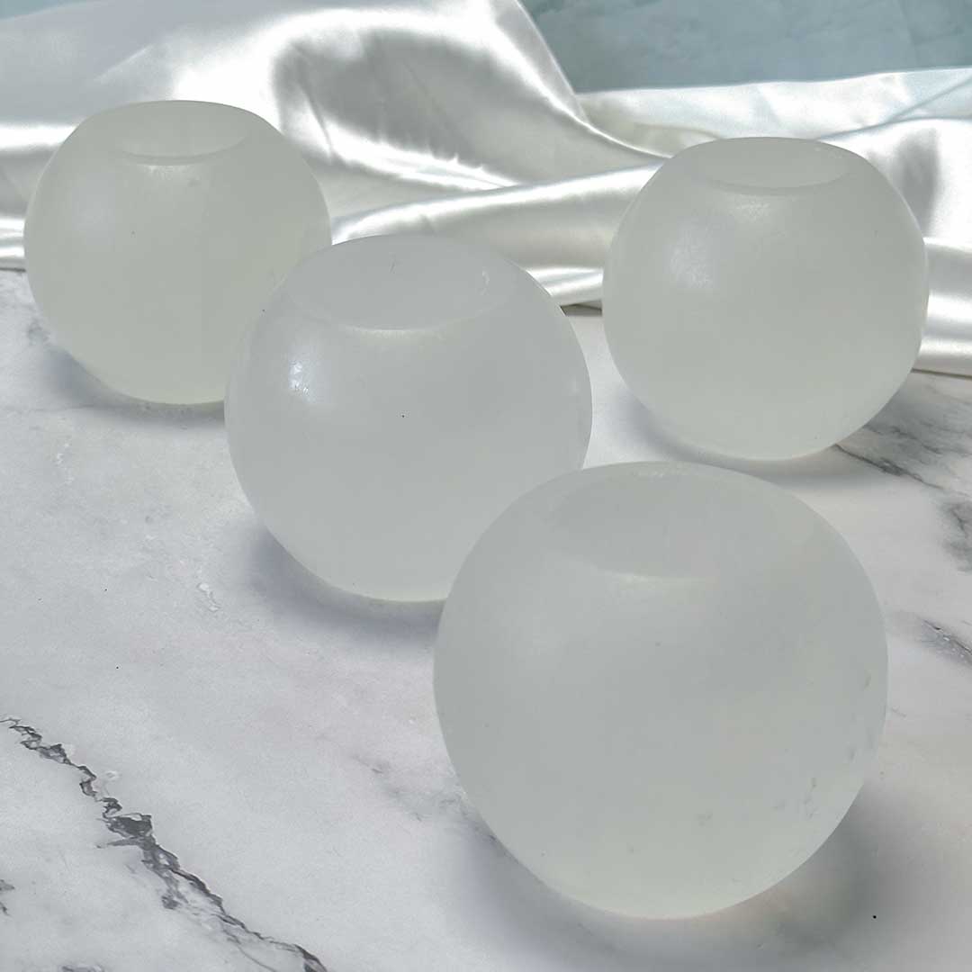 Szelenit gömb mécsestartó - Image 2