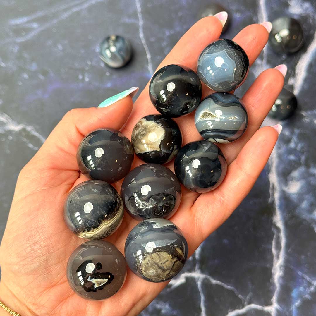 Vulkáni Achát golyók - UV reaktív