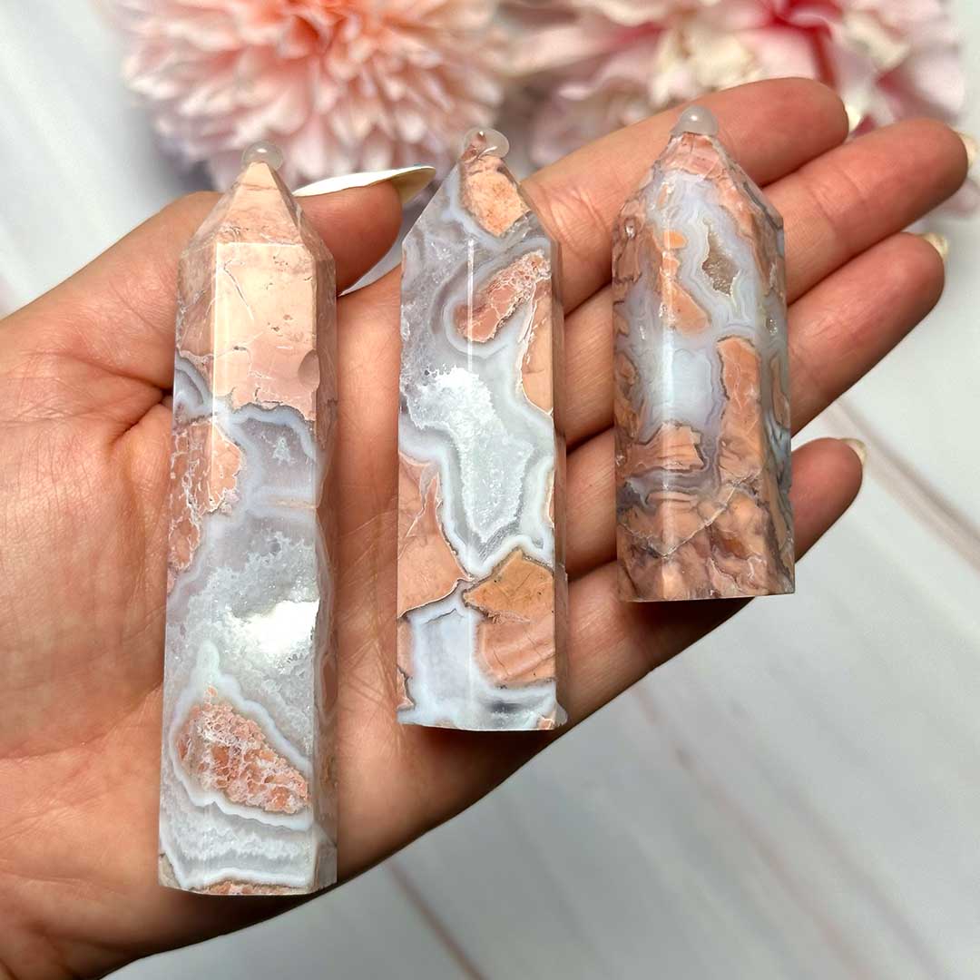 Crazy Pink Achát torony