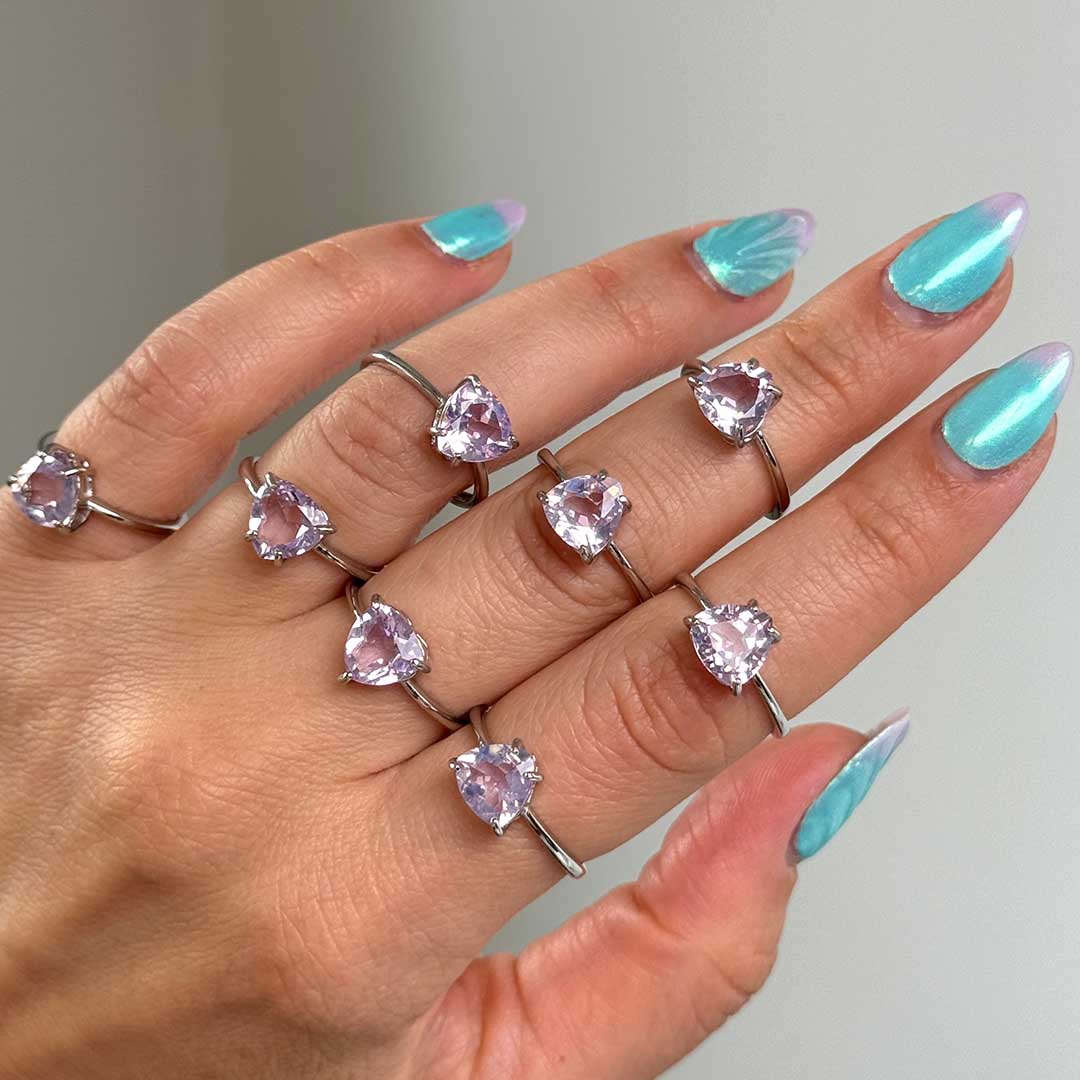 Lavender Moon kvarc ezüst gyűrű állítható méretben (1)