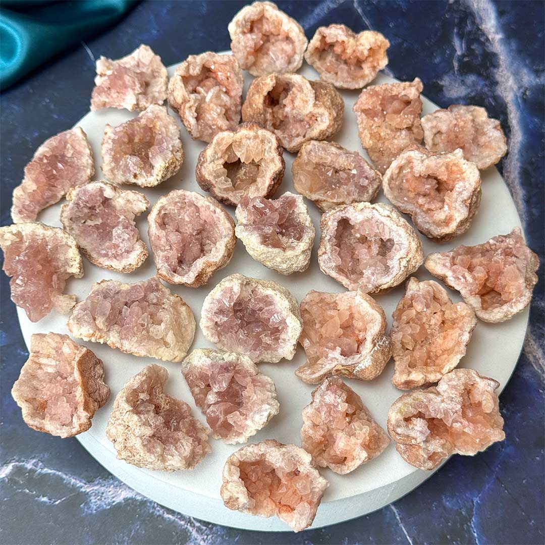 Pink Ametiszt mini geódák