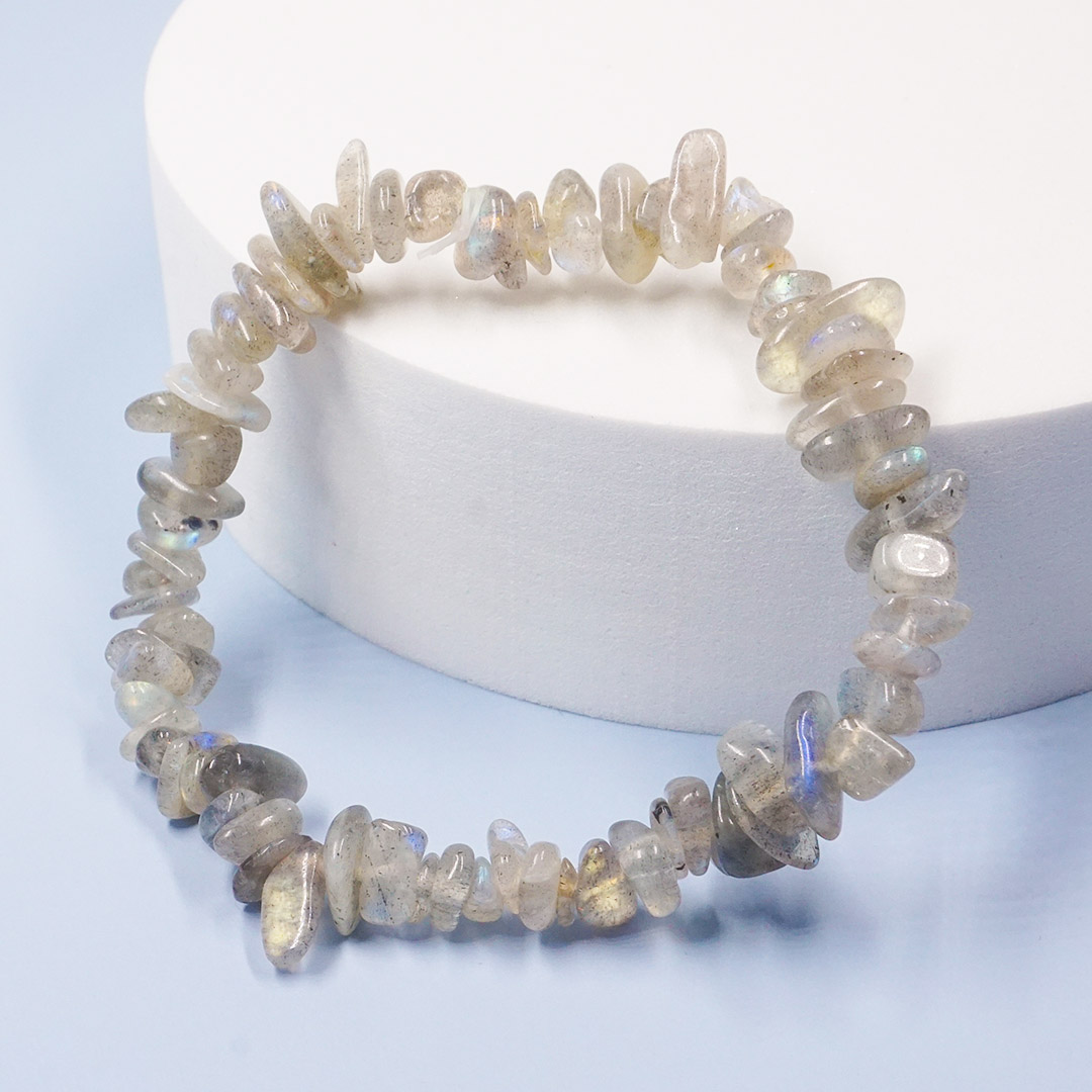 Labradorit szemcse karkötő