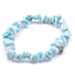 Larimar szemcse karkötő