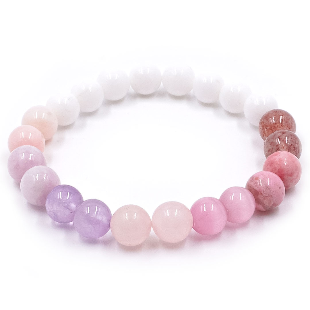 Pink city of India - Átmenetes ásványkarkötő