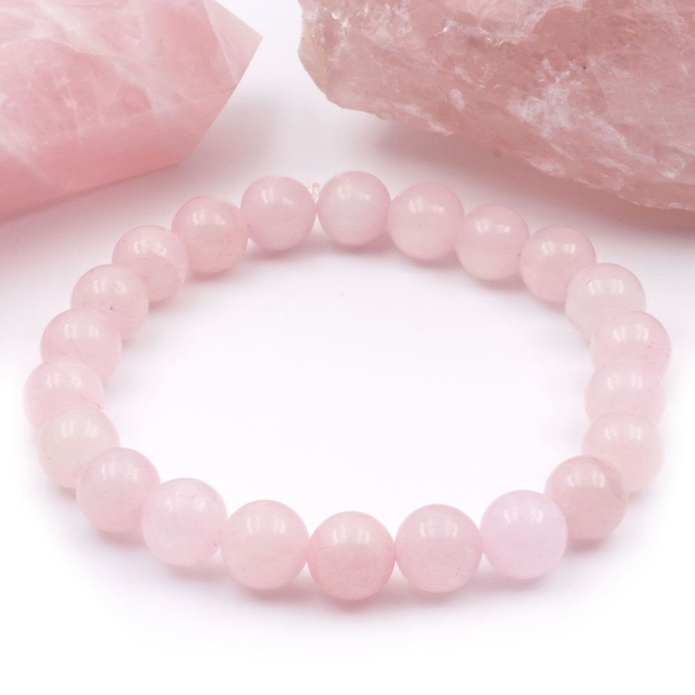 Rózsakvarc karkötő