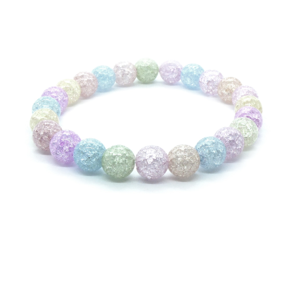 Colorful Candy - Színes roppantott hegyikristály karkötő