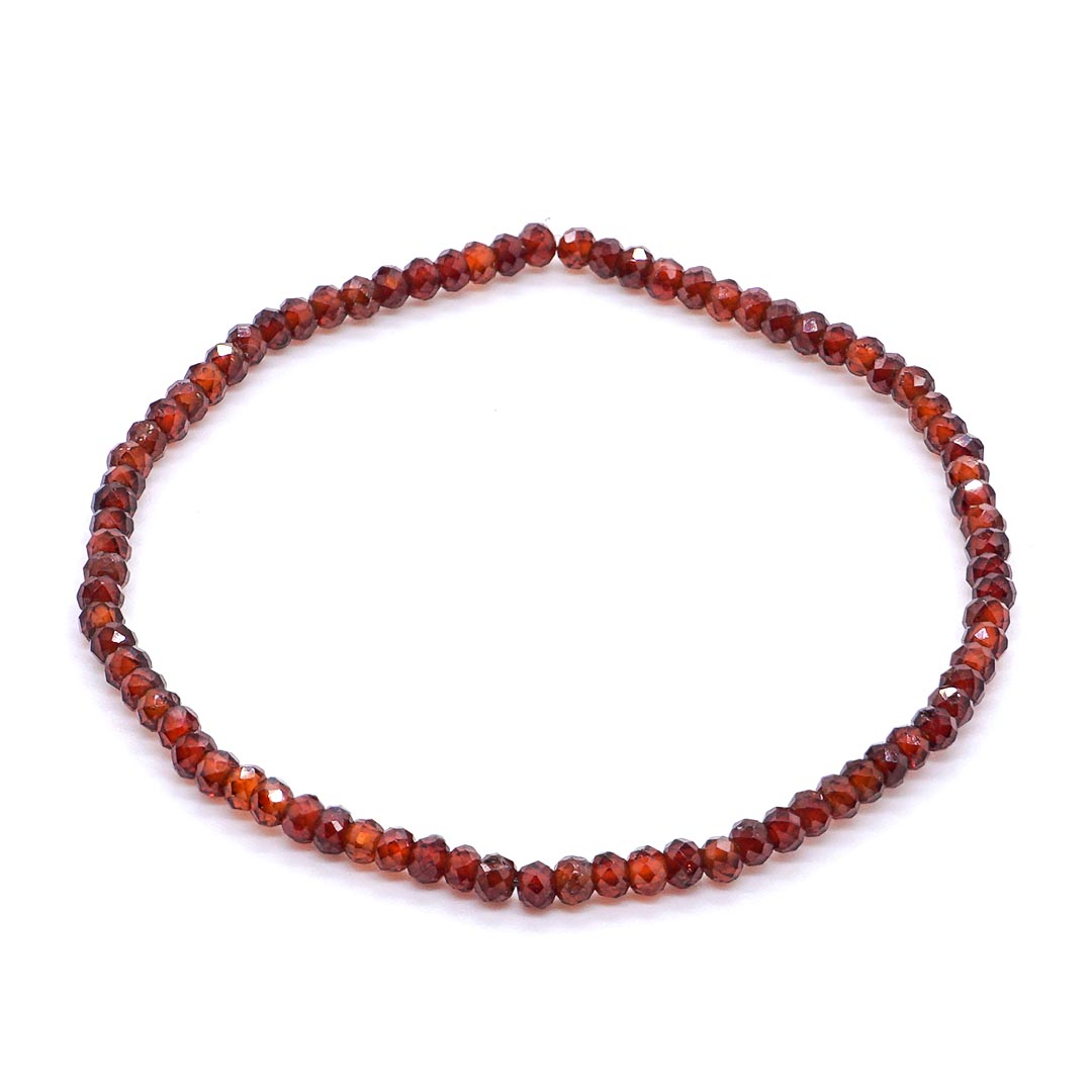 Scarlet - Gránát mini fazettált karkötő