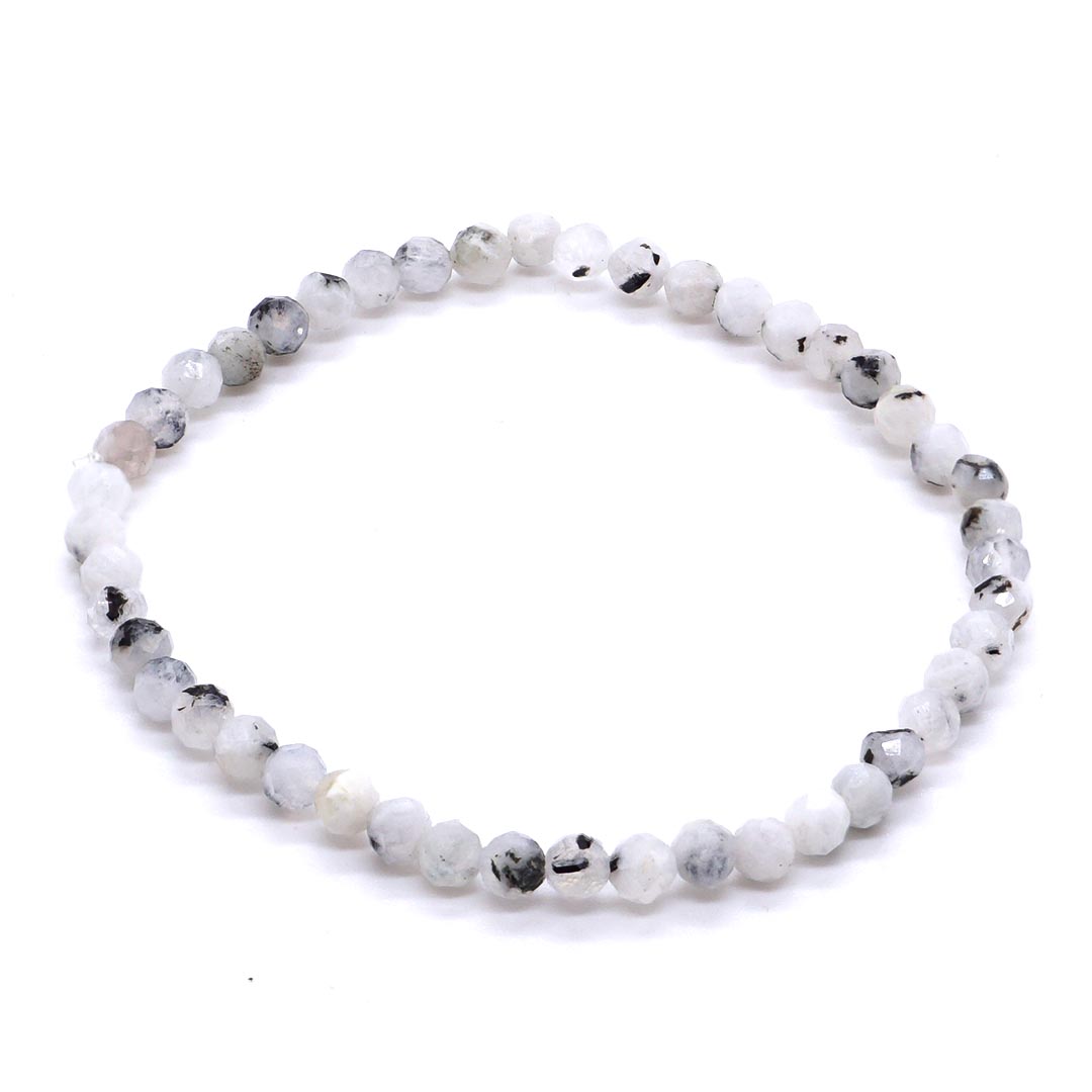 Moonlight - Szivárvány Holdkő mini fazettált karkötő