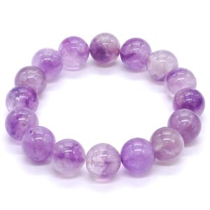 Levendula Ametiszt Grande Gems 12 mm-es nagyszemű karkötő
