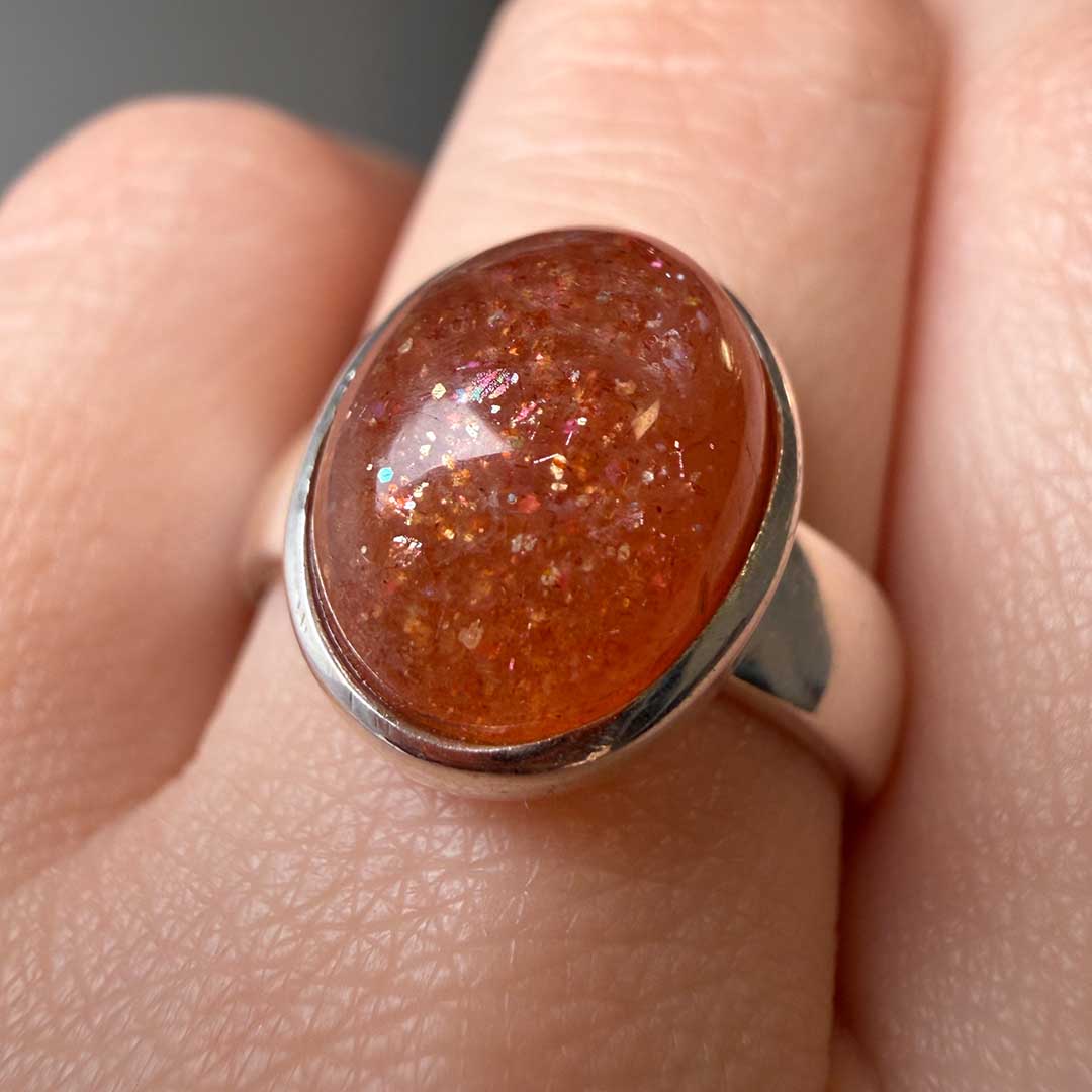 Napkő ezüst gyűrű - állítható méretben