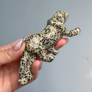 Dalmata jáspis gepárd faragvány