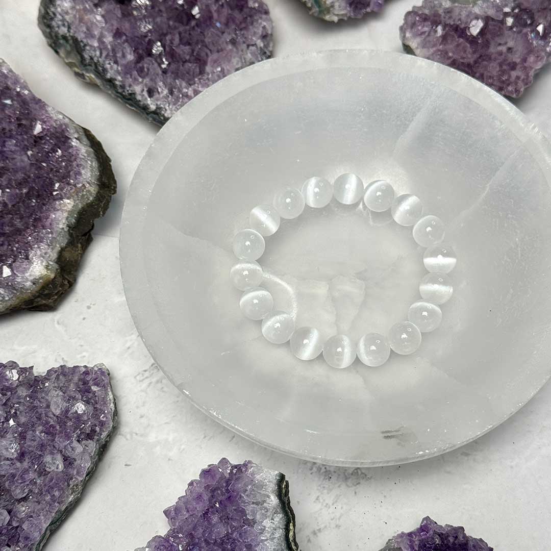 Szelenit Grande Gems 10 mm-es nagyszemű karkötő