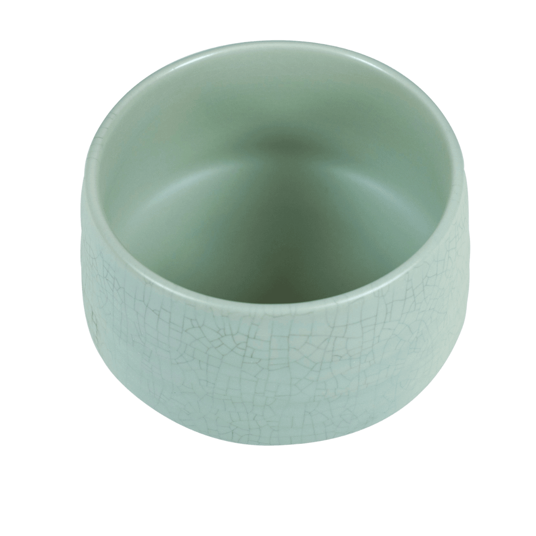 Mentazöld kerámia matcha tál és chasen tartó - Image 2