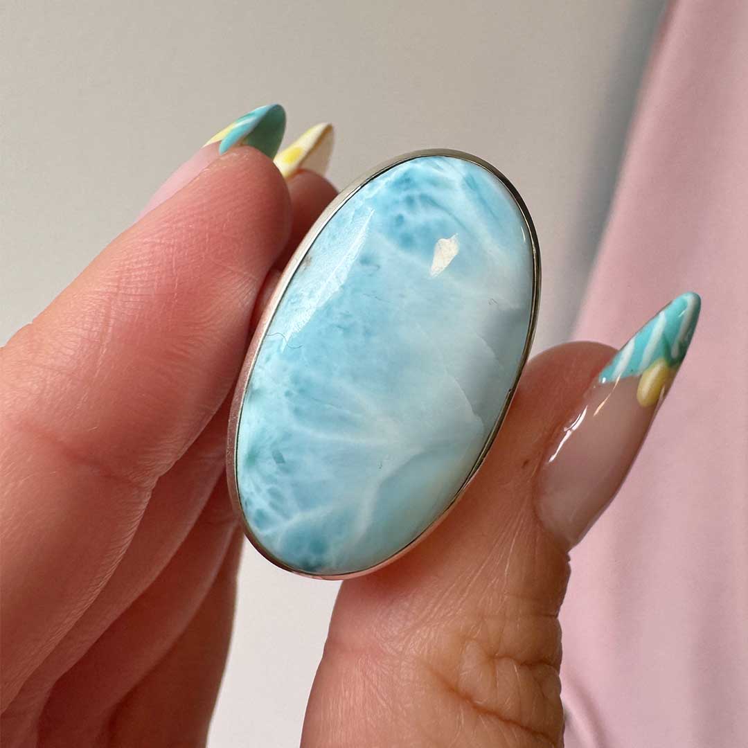 Larimar kristályos gyűrű (1) - Image 2