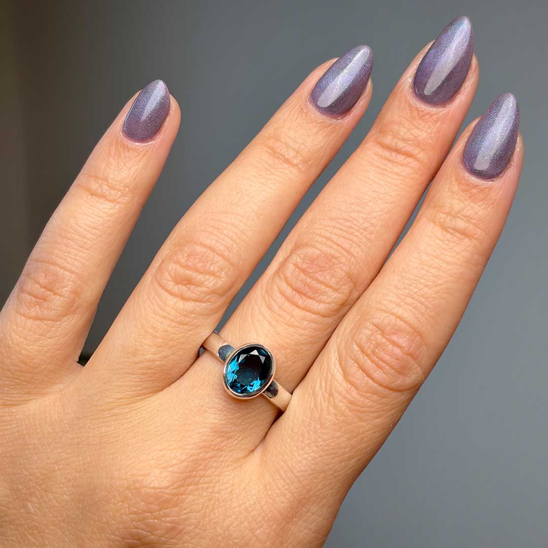 London Blue topáz ezüst gyűrű (3) - Gyűrűk